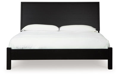 Danziar - Black - King Panel Bed With Low Footboard