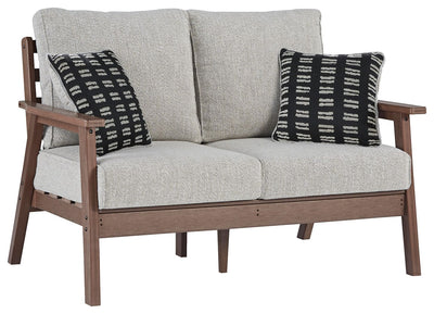 Emmeline - Brown / Beige - Loveseat W/Cushion.