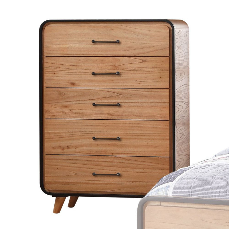 Carla - Chest - Oak & Black - Grand Furniture GA