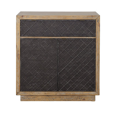 Tyler - One Drawer Two Door Cabinet - Natural & Black.