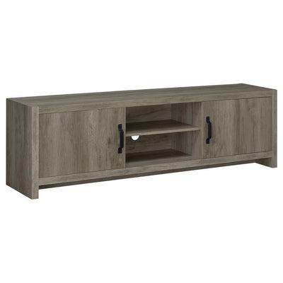 Burke - 2-Door TV Console - Grey Driftwood.