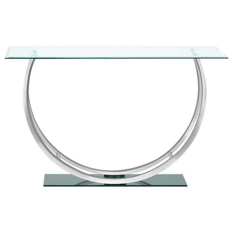 Danville - U-Shaped Sofa Table - Chrome - Sofa Tables - Grand Furniture GA