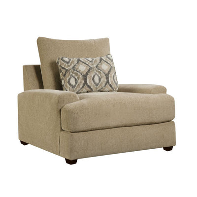 Vassenia - Chair - 2-Tone Latte Chenille - Grand Furniture GA