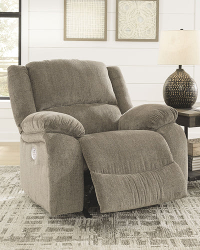 Draycoll - Pewter - Power Rocker Recliner.