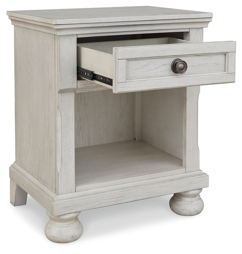 Robbinsdale - Antique White - One Drawer Night Stand.