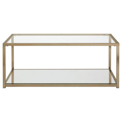 Cora - Coffee Table With Mirror Shelf - Chocolate Chrome.