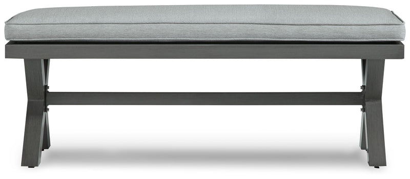 Elite Park - Gray - Bench With Cushion.