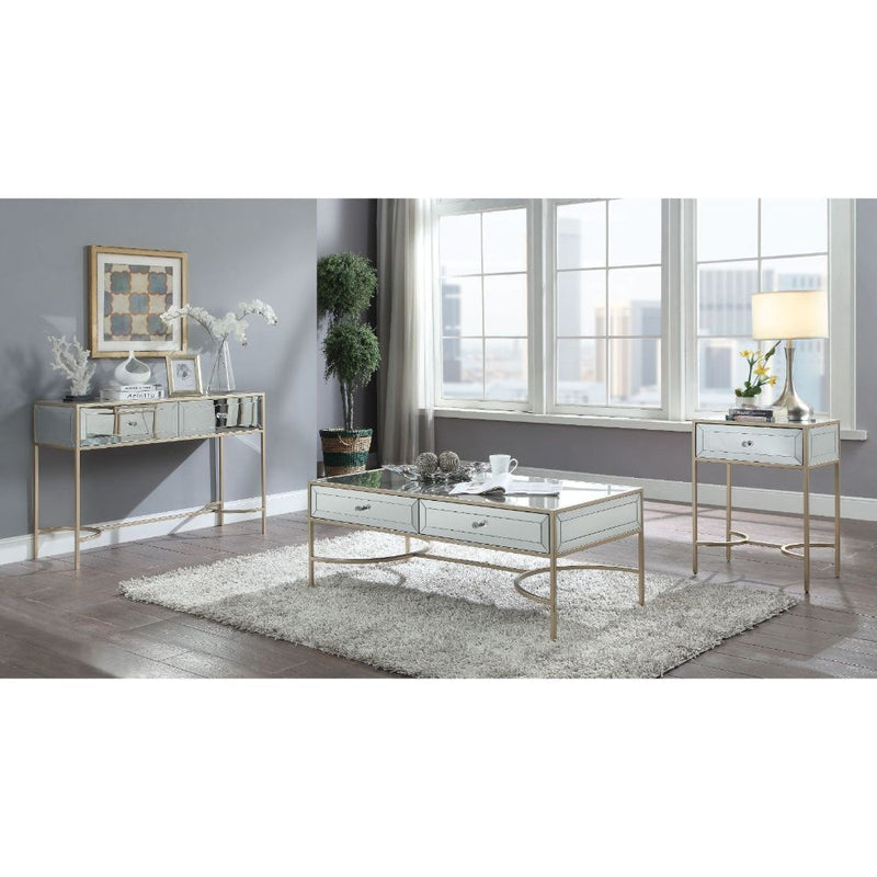 Wisteria - Coffee Table - Mirrored & Rose Gold - Grand Furniture GA