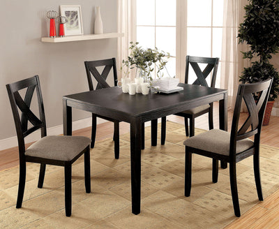 Glenham - 5 Piece Dining Table Set - Brushed Black - Grand Furniture GA