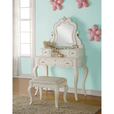 Edalene - Vanity Desk - Pearl White - Grand Furniture GA
