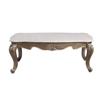 Elozzol - Accent Table - Marble & Antique Bronze Finish - 20" - Grand Furniture GA