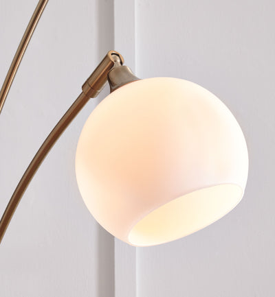 Taliya - Champagne / White - Metal Arc Lamp.