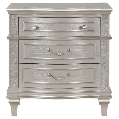 Evangeline - 3-Drawer Nightstand - Silver Oak.