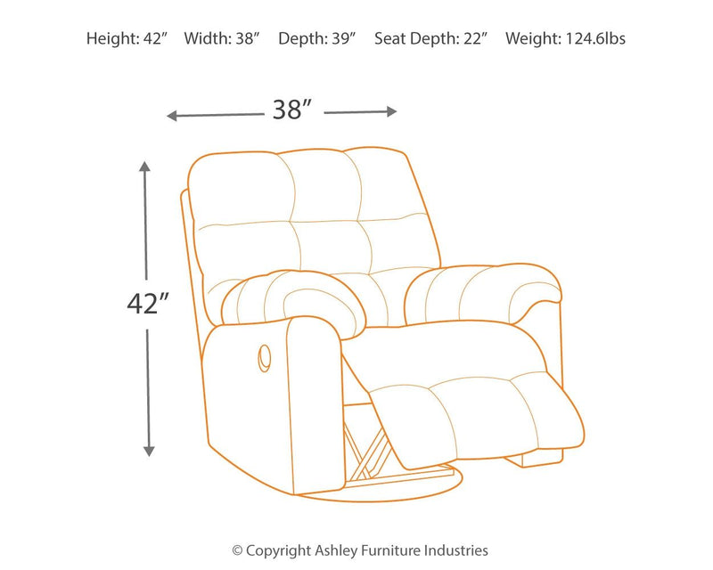 Acieona - Slate - Swivel Rocker Recliner - Grand Furniture GA