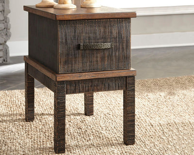 Stanah - Brown / Beige - Chair Side End Table.