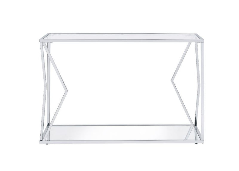 Virtue - Accent Table - Clear Glass & Chrome Finish - Grand Furniture GA