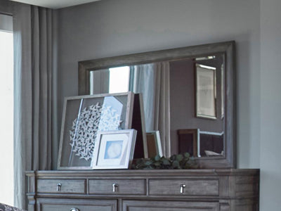 Alderwood - Rectangle Dresser Mirror - French Grey.