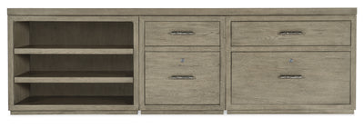 Linville Falls - Credenza - 96" Top - Small File - Lateral File And Open