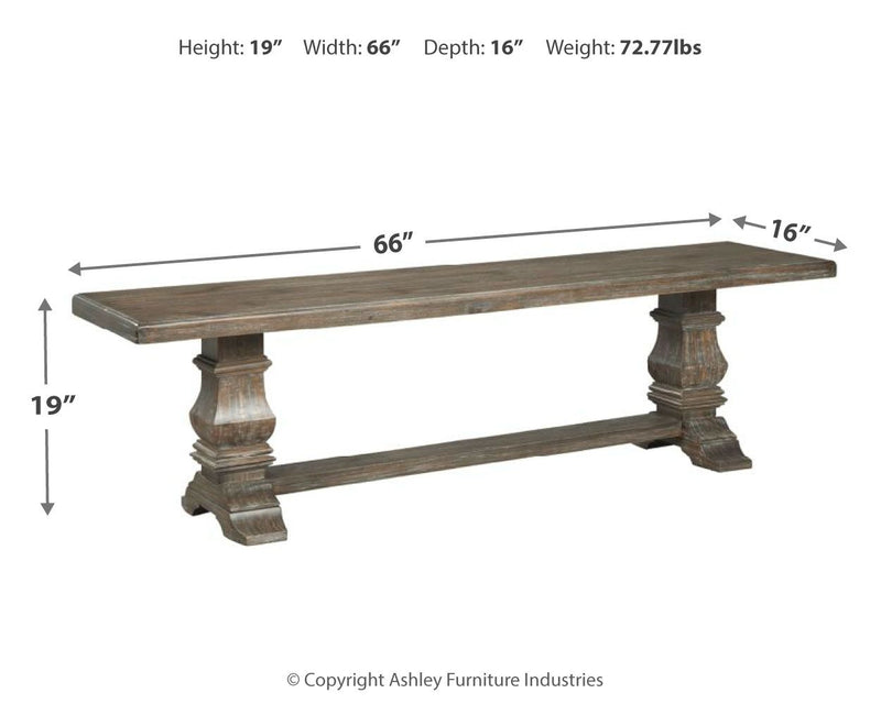 Wyndahl - Rustic Brown - Dining Room Bench.