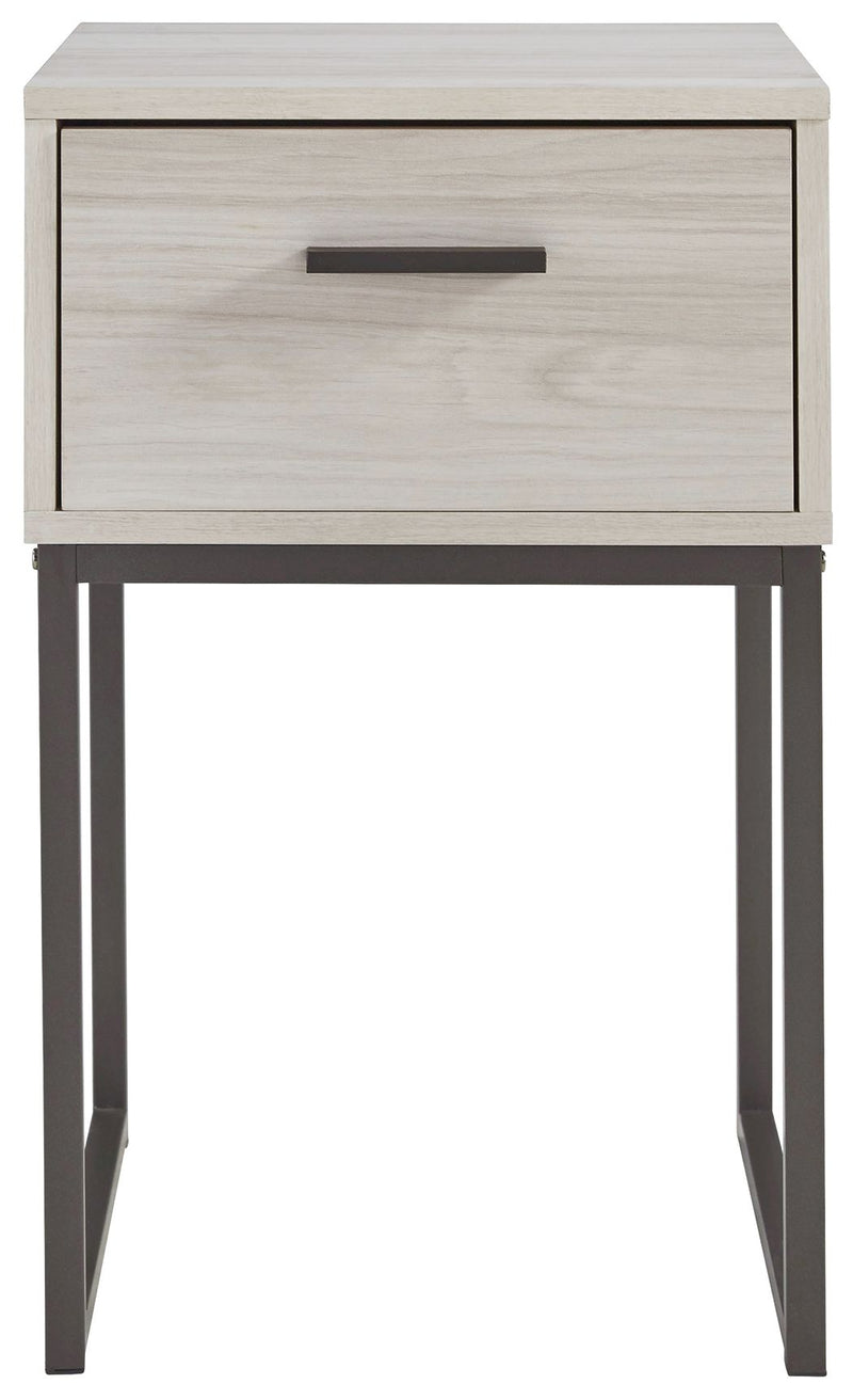 Socalle - Light Natural - One Drawer Night Stand - Vinyl-Wrapped.