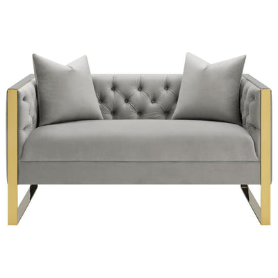 Eastbrook - Tufted Back Loveseat - Grey.