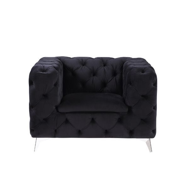 Phifina - Chair - Black Velvet