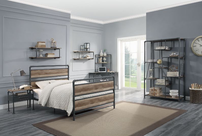 Brantley - Full Bed - Antique Oak & Sandy Gray Finish - Grand Furniture GA