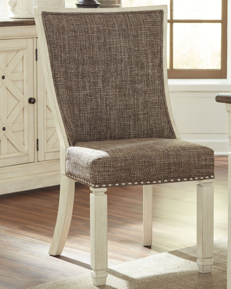 Bolanburg - Brown / Beige - Dining Uph Side Chair (Set of 2) - Lattice Back.