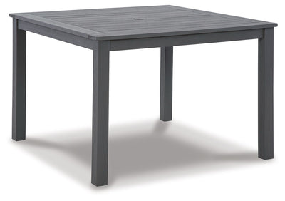 Eden Town - Gray - Square Dining Table W/Umb Opt.