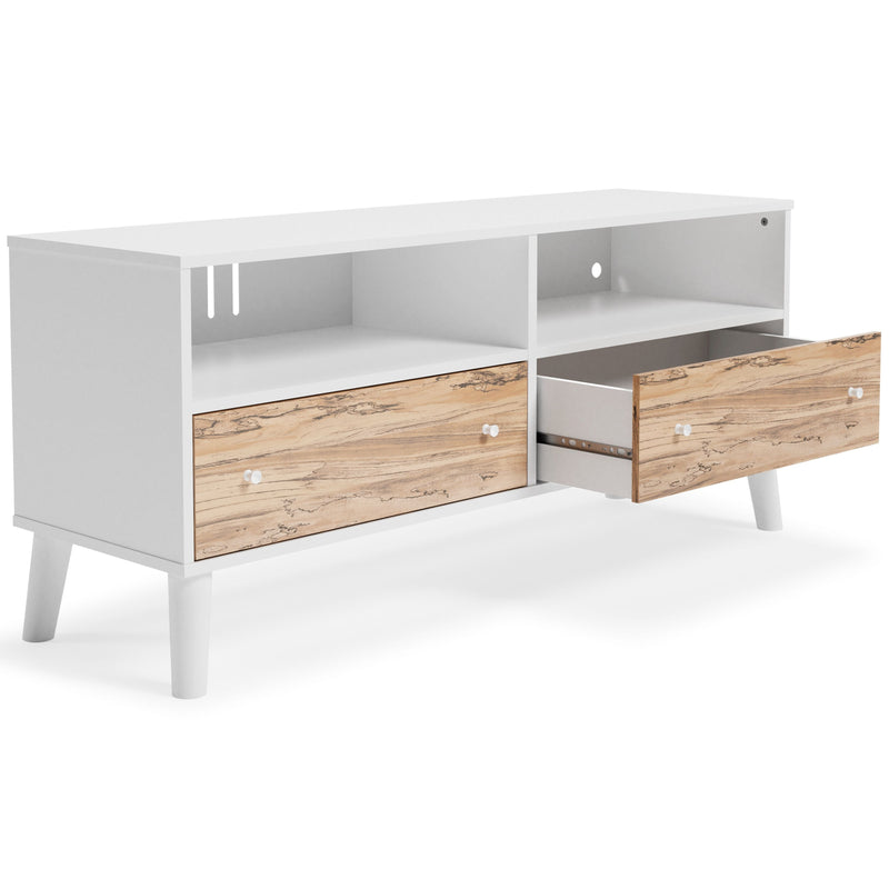 Piperton - White / Brown - Medium TV Stand