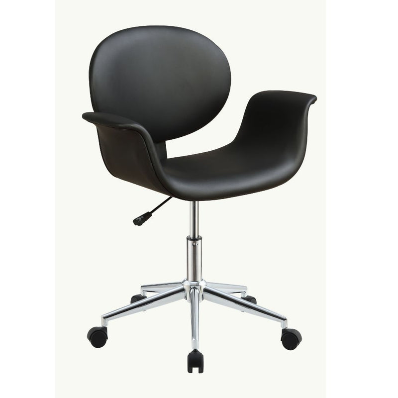 Camila - Office Chair - Black PU - Grand Furniture GA