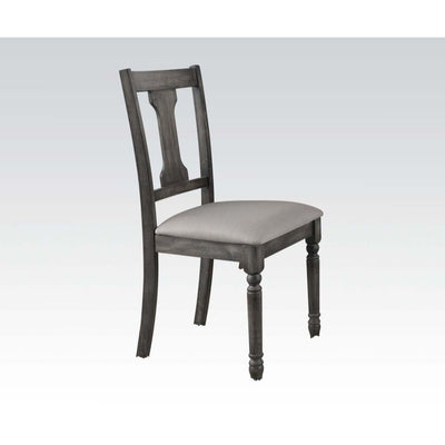 Wallace - Side Chair (Set of 2) - Tan Linen & Weathered Gray - Grand Furniture GA