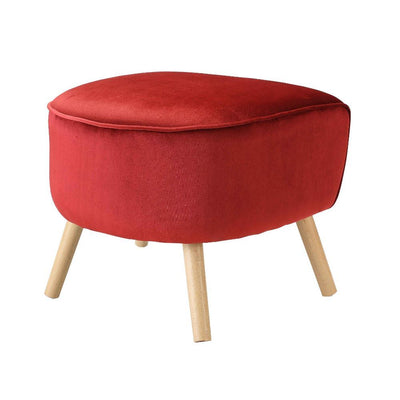 Aisling - Ottoman - Red Velvet - Grand Furniture GA