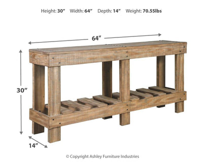 Susandeer - Brown - Console Sofa Table.