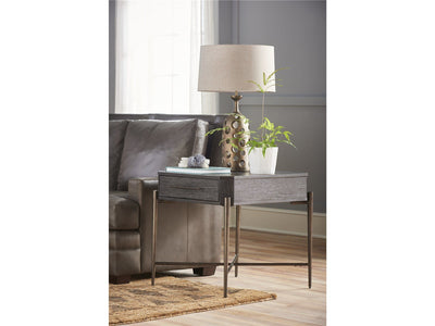 Curated - Oslo End Table - Dark Brown.