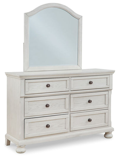 Robbinsdale - Antique White - Dresser, Mirror - Youth.