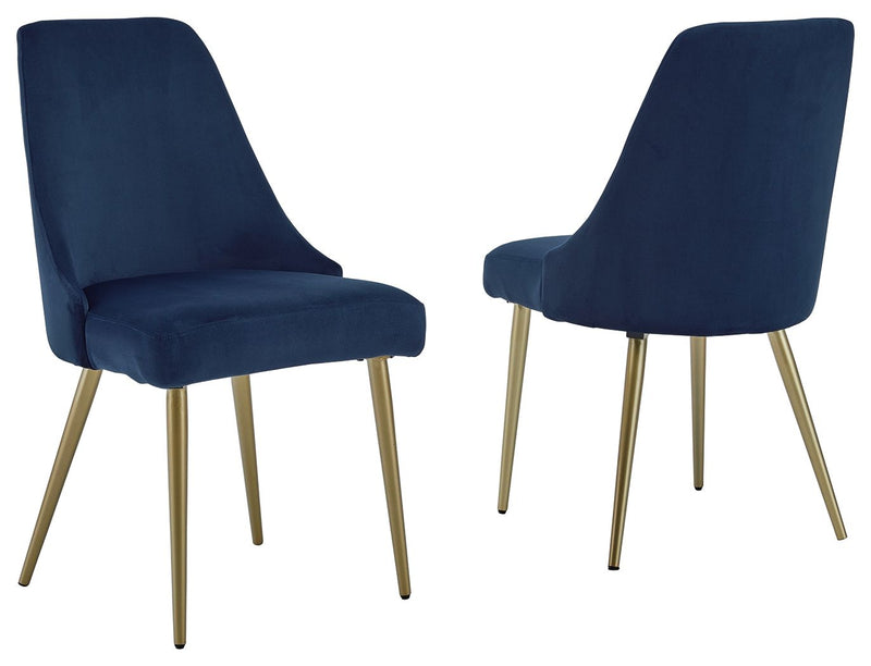 Wynora - Blue - Dining Uph Side Chair (Set of 2).