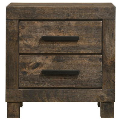 Woodmont - 2-Drawer NightStand - Rustic Golden Brown - Grand Furniture GA