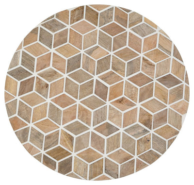 Drovelett - White / Light Brown - Accent Table.
