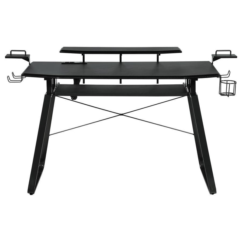 Alfie - Gaming Desk With USB Ports - Gunmetal - Grand Furniture GA