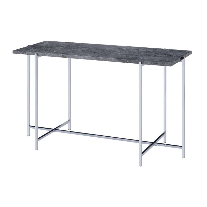 Adelae - Accent Table - Faux Marble & Chrome - Grand Furniture GA