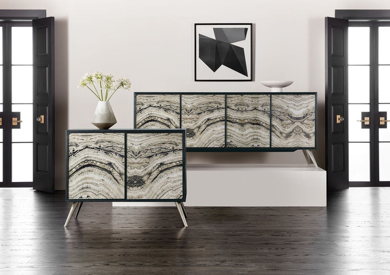 Melange - Rockee 4-Door Credenza