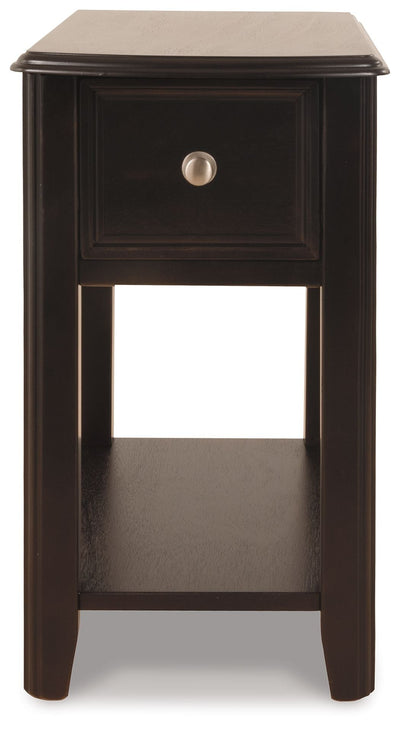 Breegin - Almost Black - Chair Side End Table.