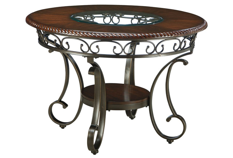 Glambrey - Brown - Round Dining Room Table.