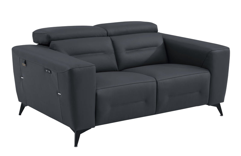 989 - Power Reclining Loveseat With Power Headrest.