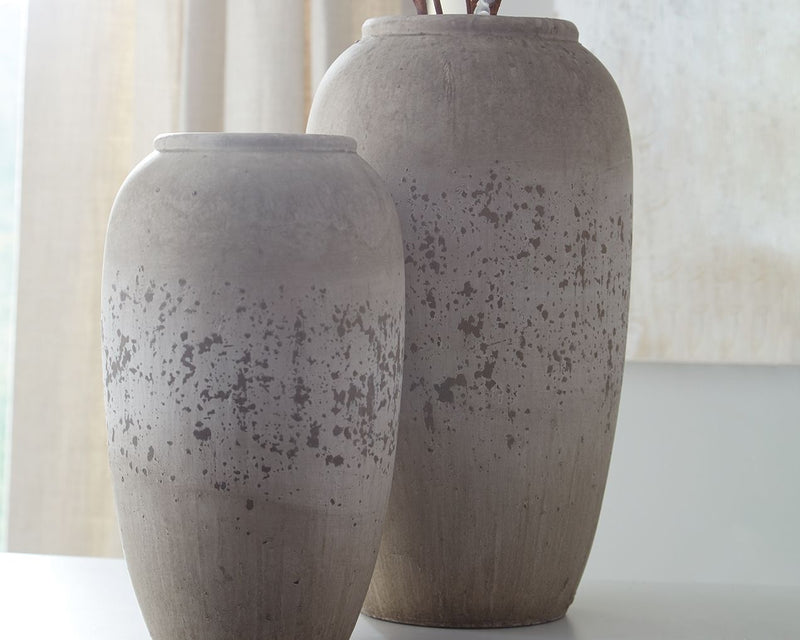 Dimitra - Brown / Cream - Vase Set (Set of 2).