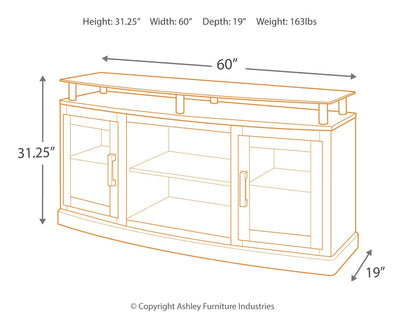 Chanceen - Dark Brown - Medium TV Stand/Fireplace Opt.