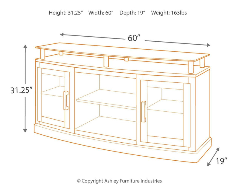 Chanceen - Dark Brown - Medium TV Stand/Fireplace Opt.