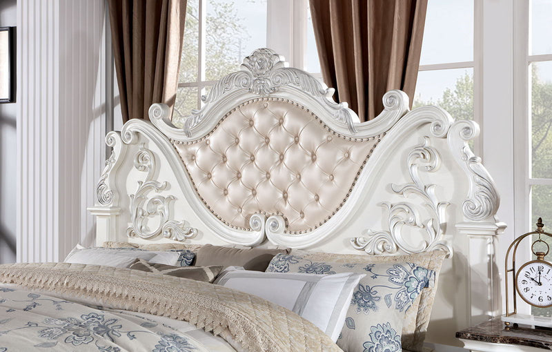 Esparanza - King Bed - Pearl White