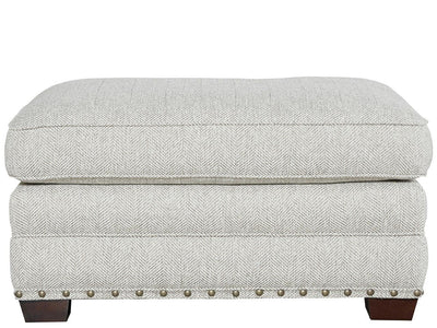 Riley Ottoman - Special Order - Pearl Silver.